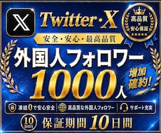 X・旧Twitterの外国人フォロワーを増加します イメージ1