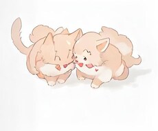 かわいい犬が遊んでいます イメージ1