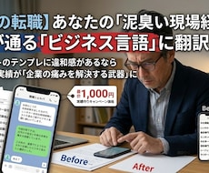 あなたの強みから面接官が頷く職務経歴書を作ります イメージ1