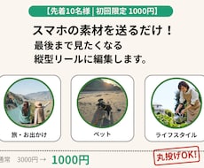 SNS向け縦型リール用動画の編集をします イメージ1