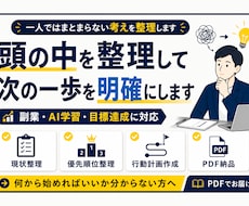 頭の中を整理して次の一歩を明確にします 優先順位を整理し、次の一歩を明確にします