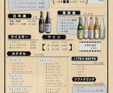 あなたのお店にぴったりなメニュー表作ります イメージ1
