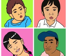 似顔絵アイコン描きます LINEやフェイスブック、インスタのアイコンにオススメ