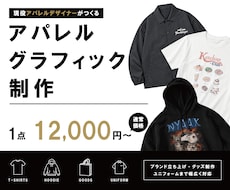 Tシャツなどのグラフィックデザインを制作します 現役アパレル/グラフィックデザイナーが実務基準で仕上げます！