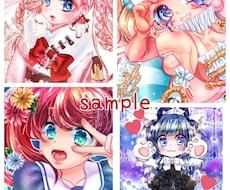 キラキラ萌え少女のアイコンを描きます SNSなどに、キラキラかわいい萌え少女系アイコンがほしい方に