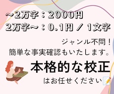 本格的な校正【サンプルあり】事実確認もいたします イメージ1
