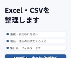 Excel・CSVの重複や表記ゆれを整理します イメージ1