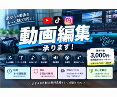 YouTube・SNS動画を丁寧に編集します イメージ1