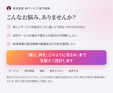 新規事業・新サービスの販売戦略をご提案します 御社のサービスに合わせた具体的なプランを設計します！