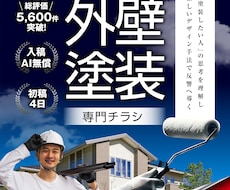 外壁塗装チラシだけで1,000件達成しております 信頼感を大切にしたポスティング反響重視デザイン
