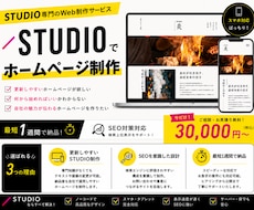 個人事業主の方向け！STUDIOでHP作成します 確定まで修正無制限/サポート30日間/SEO/レスポンシブ