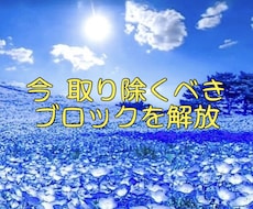 今、取り除くべき心のブロックを解放します イメージ1