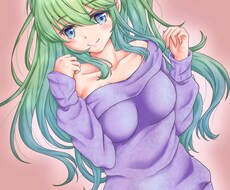 SNSアイコン用の女の子のイラスト作成いたします イメージ1