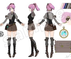 キャラクターデザイン、立ち絵を作成いたします ＳＮＳやゲーム用、設定画用の立ち絵イラストを描きます