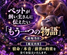 ホロスコープでペットの本音・宿命・前世を鑑定します 本音・生まれ持った性質・あなたと出会った意味まで読み解きます