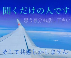 聞くだけの人です。共感だけします イメージ1