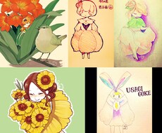 あなたの誕生花を擬人化します プレゼントやSNSのアイコンに！【印刷対応】