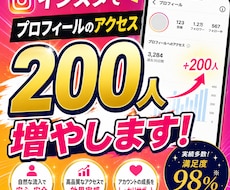 インスタでプロフィールのアクセス200人増やします イメージ1