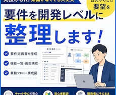 ぼんやりした要望を“開発できる要件”に整理します イメージ1