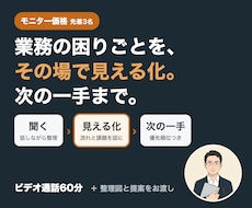 業務の困りごとを可視化し、次の一手を提案します イメージ1