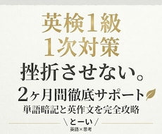 英検１級一次対策｜２ヶ月間徹底サポートします イメージ1