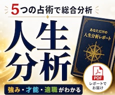 あなた専用の人生分析レポートを作成します 仕事・恋愛・才能・強みを多角的に分析します
