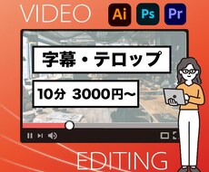 字幕・テロップを作成いたします イメージ1