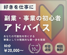 副業・事業の初心者に丁寧に優しくアドバイスします イメージ1