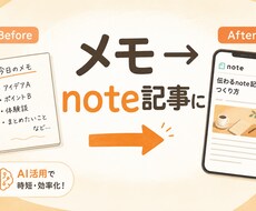 あなたのメモをnote記事にします イメージ1