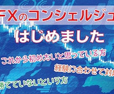 ３名【限定】FXのコンシェルジュはじめます あなた1人だけの力でも稼げるトレーダーに昇華させます!