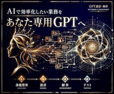 特化型GPT、AIエージェント開発・AI設計します イメージ1
