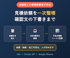 見積依頼の一次整理と返信下書きを半自動化します イメージ1