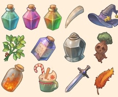 アイテムのアイコンイラストを作成します イメージ1