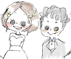 似顔絵、結婚式のウェルカムボードなどに使えます イメージ1