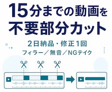 15分までの動画を不要部分カットします イメージ1