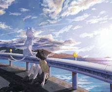 デジタル厚塗りで風景メインのイラスト作成します サムネ・アルバムジャケット・背景などに