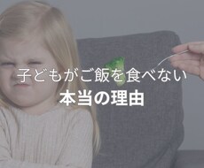 子どもがご飯を食べない理由を解説します イメージ1