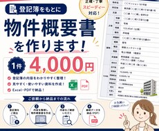 物件概要書作ります イメージ1