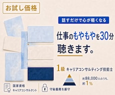 仕事に悩む方の次の一歩を整理します 仕事の悩みと次の一歩を人生７色工場長と30分整理