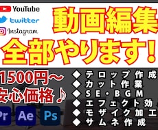 お値打ち価格にて動画編集致します 動画編集　リーズナブル料金にて対応を致します