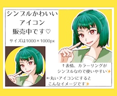 シンプルかわいいアイコンイラスト販売します イメージ1