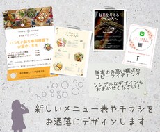 新しいメニュー表やチラシをお作りします イメージ1
