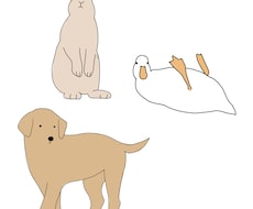 シンプルで可愛い動物のイラストを描きます イメージ1