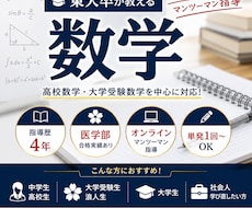東大卒・指導歴4年｜高校数学を個別指導します イメージ1