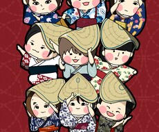 誕生日や記念日の思い出イラストにします 誕生日のプレゼントや還暦祝い、ウェルカムボードなど