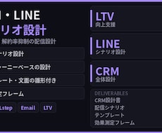 CRM・LINE施策のシナリオを設計します イメージ1