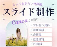 Canvaで世界観に特化したプレゼン資料を作ります セミナー・プレゼン用の、心に残るスライド提案資料をデザイン