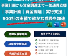 高品質！事業計画から資金調達まで一気通貫支援します 元CFOが500社の実績を活かし、投資家を納得させる計画作成