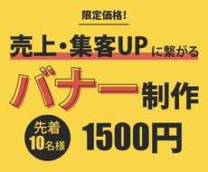 キャンペーン価格！コスパ最強バナー広告作成します イメージ1