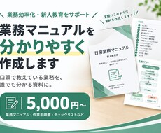 業務マニュアルを分かりやすく作成します イメージ1